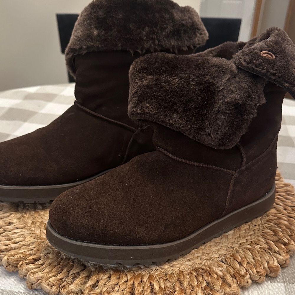 Women's Brown Fur-Lined Sketcher’s Boots